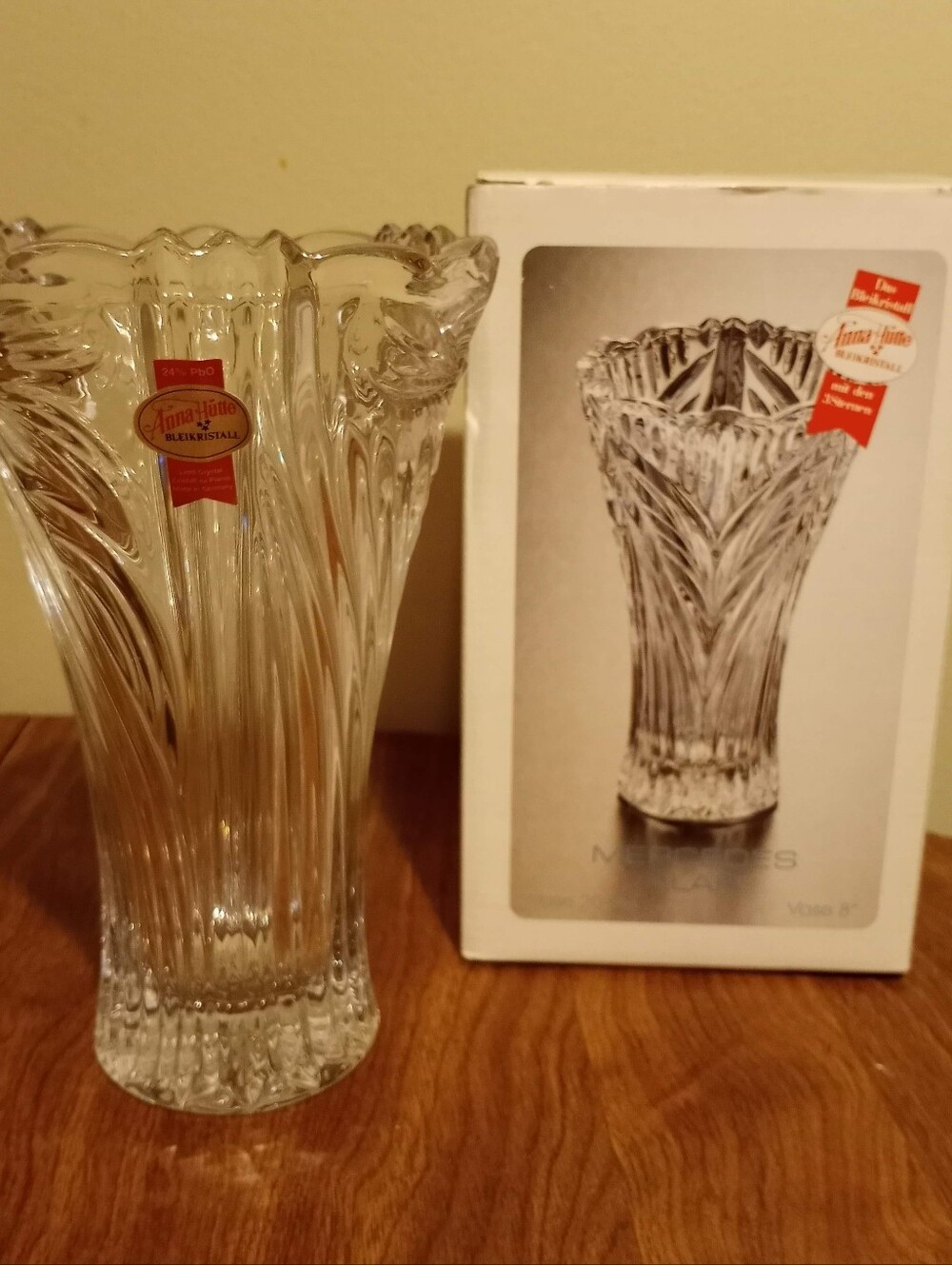 Anna Hutte Bleikristall Vase NIB